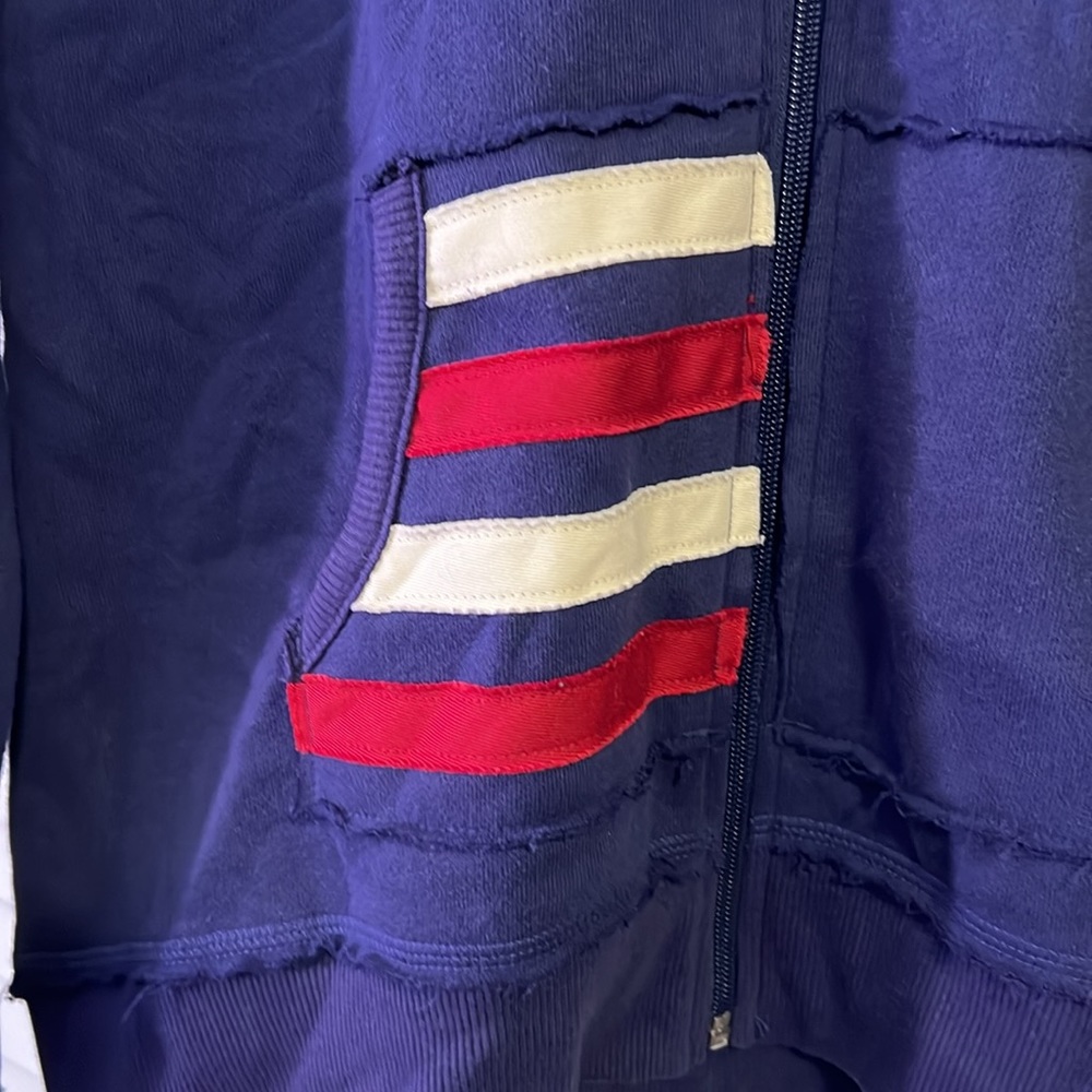 Disney Authentic Mickey Star Pattern Pull Zip Hoo… - image 2